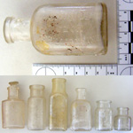 Clear glass bottles