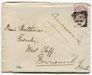 Letter from Grace Lewis (1886)