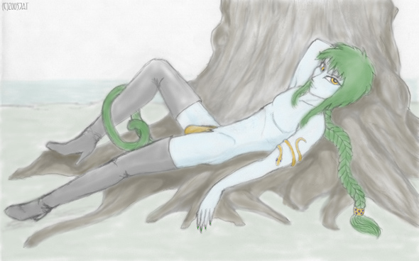 A'lestrel. Sssii'irin. Saiya-jin/R'ren'nkh'ian hybrid. Not wise to annoy him.