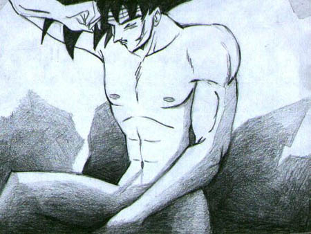 Bardock. Illustration copyright Naomi