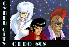 Cyber City Oedo 808 - Benten, Sengoku and Gogul, Oedo's finest. Pic (C) Marie Bird (Valkyrie)