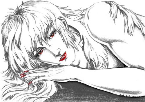 Ruby Lips (c) 2004 Marie Bird: a birthday present for Vanessa, hosted with her permission