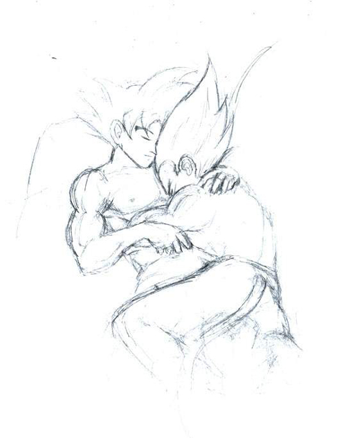 Vejiita and Goku asleep