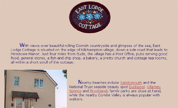 East Lodge Cottage website screencap